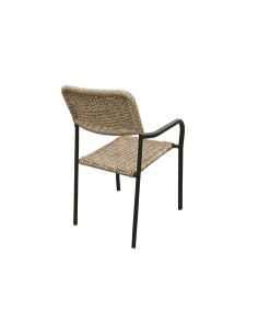 SILLA DE EXTERIOR SAVA MIMBRE / NEGRO 2