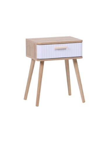 MESILLA DE NOCHE 40 x 30 CM TANIA ROBLE / BLANCO