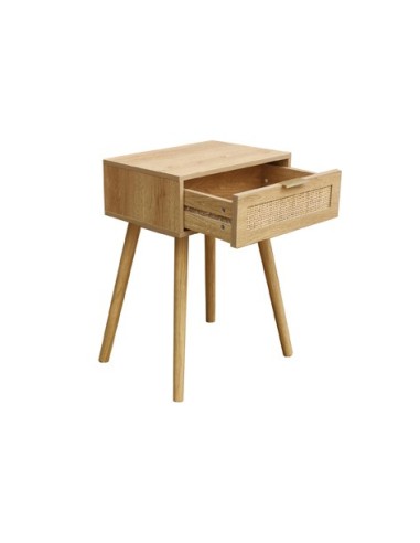 MESILLA DE NOCHE 40 x 30 CM FREYA PINO / RATTAN