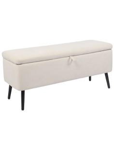 BAUL TAPIZADO MAISON 110 x 40 CM MICROFIBRA CREMA