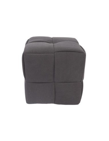 PUFF 45 X 45 CM CORDUROY GRIS