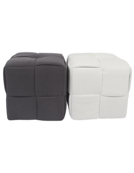 PUFF 45 X 45 CM CORDUROY NATA