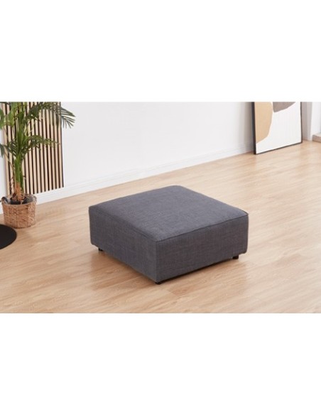 PUFF 90 X 90 CM SOFÁ MODULAR MOU TEJIDO GRIS