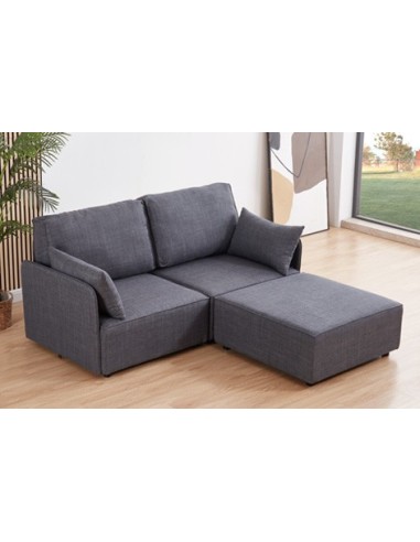 PUFF 90 X 90 CM SOFÁ MODULAR MOU TEJIDO GRIS