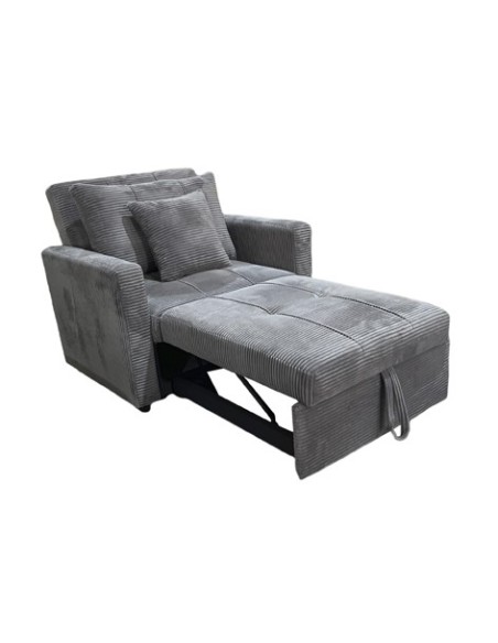 SOFA CAMA DIVAN 99 CM CORDUROY GRIS