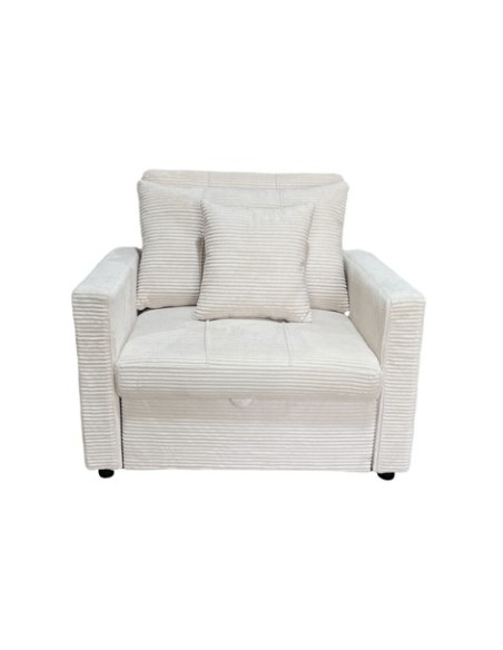 SOFA CAMA DIVAN 99 CM CORDUROY CREMA