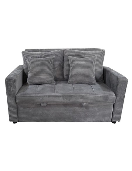 SOFA CAMA DIVAN 140 CM CORDUROY GRIS