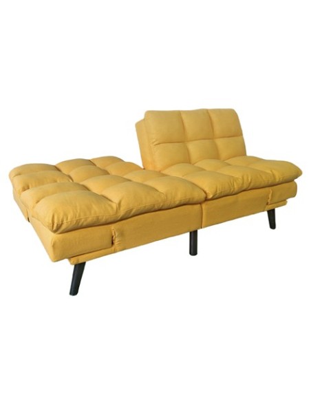 SOFA CAMA CUSHION 108 x 183 CM TEJIDO MOSTAZA