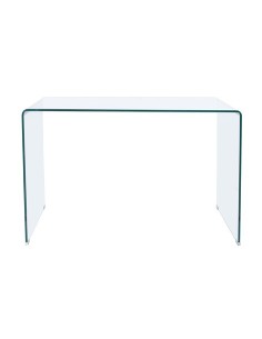 MESA DE ESTUDIO NOTE 120 X 70 CM  CRISTAL TRANSPARENTE 2