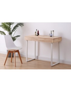 MESA / TOCADOR CON ESPEJO PRETTY 100 x 50 CM NORDISH / BLANCO 2