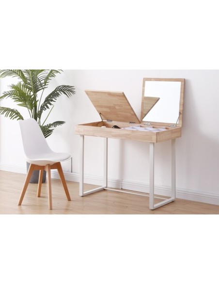 MESA / TOCADOR CON ESPEJO PRETTY 100 x 50 CM NORDISH / BLANCO