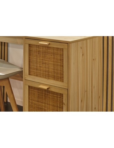 MESA ESTUDIO DÉCOR 120 x 48 CM PINO / RATTAN
