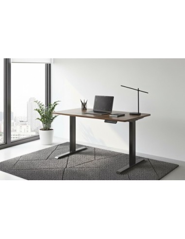 MESA ESTUDIO MOTORIZADA 120 x 60 CM NOGAL / NEGRO