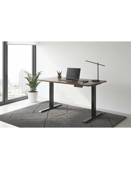 MESA ESTUDIO MOTORIZADA 120 x 60 CM NOGAL / NEGRO