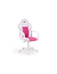 SILLÓN GIRATORIO XTR JUNIOR SÍMIL PIEL BLANCO / FRESA