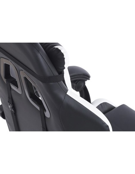 SILLON GIRATORIO GAMING MASTER SIMIL PIEL NEGRO / BLANCO