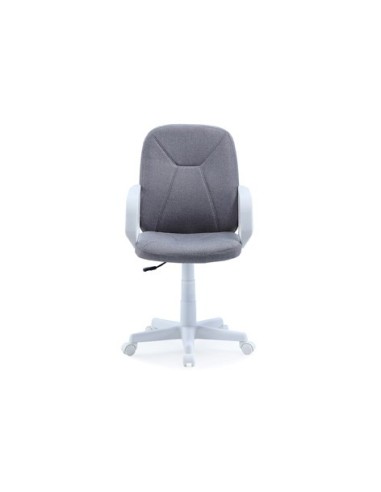 SILLON GIRATORIO GENESIS TEJIDO GRIS PEARL / ESTRUCTURA BLANCA