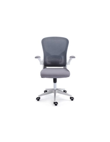 SILLA GIRATORIA LEXI RED TRANSPIRABLE GRIS / ESTRUCTURA BLANCA