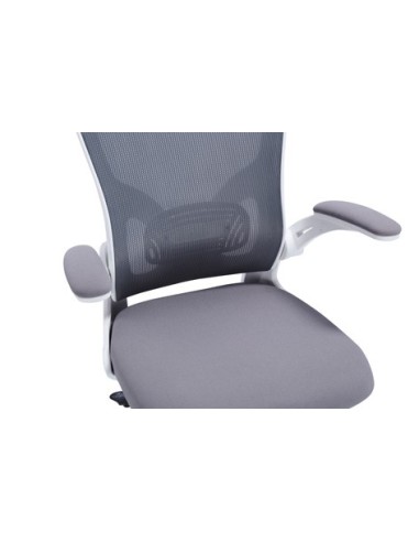 SILLA GIRATORIA LEXI RED TRANSPIRABLE GRIS / ESTRUCTURA BLANCA