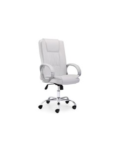 SILLÓN GIRATORIO ATLAS SÍMIL PIEL BLANCO