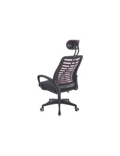 SILLON GIRATORIO CON REPOSACABEZAS KNECK RED TRANSPIRABLE NEGRO / ROSA 2