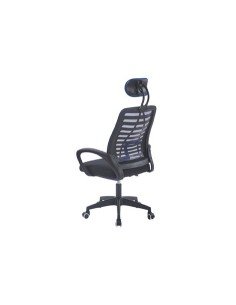 SILLON GIRATORIO CON REPOSACABEZAS KNECK RED TRANSPIRABLE NEGRO / AZUL 2