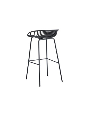 TABURETE ALTO SHELL NEGRO