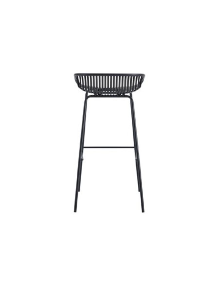 TABURETE ALTO SHELL NEGRO