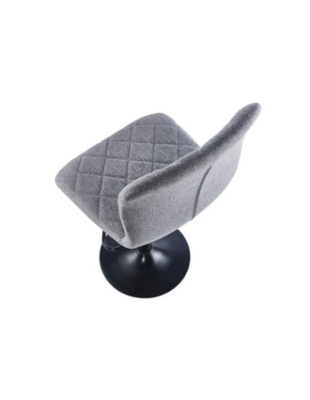 TABURETE GIRATORIO BRITAIN TEJIDO GRIS / NEGRO