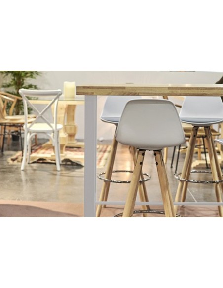 MESA ALTA LOFT 120 X 70 CM  ROBLE NORDISH / BLANCO