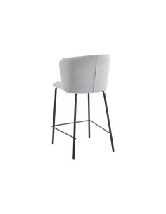 TABURETE TAPIZADO MARGOT ALTO ASIENTO 65 CM TEJIDO BEIGE 2