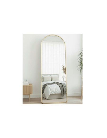 ESPEJO PIE / COLGAR  DORADO CON ARCO SUPERIOR GOLDEN 60 X 162 CM