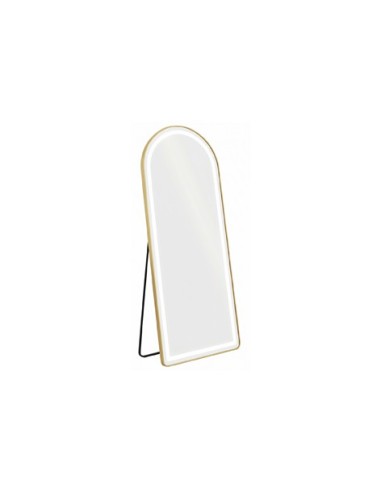 ESPEJO PIE CON MARCO DORADO E ILUMINACION LED MAKE-UP 65 X 170 CM