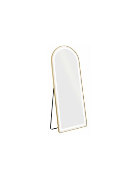 ESPEJO PIE CON MARCO DORADO E ILUMINACION LED MAKE-UP 65 X 170 CM