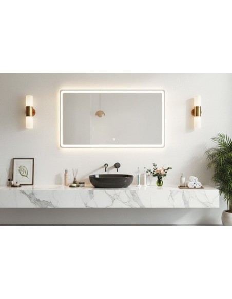 ESPEJO PARED CON ILUMINACION LED  WATERPROOF 80 x 60 CM