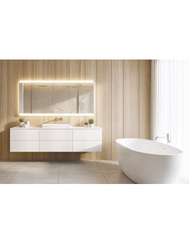 ESPEJO PARED CON ILUMINACION LED Y FUNCION ANTIVAHO  SQUARE 130 x 80 CM