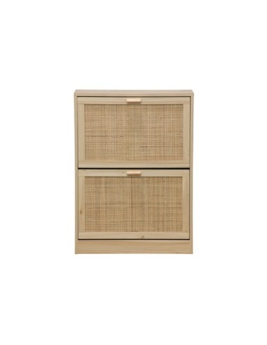 ZAPATERO DECOR 60 x 24 CM PINO / RATTAN