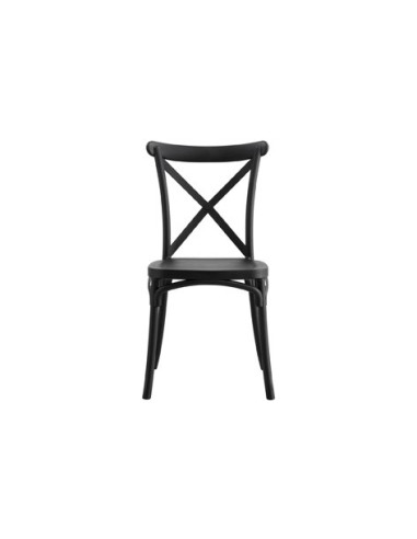 SILLA POLIPROPILENO CROSSBACK NEGRO
