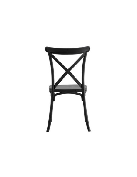 SILLA POLIPROPILENO CROSSBACK NEGRO