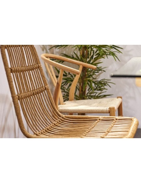 SILLA COMEDOR THAI RATTAN SINTÉTICO  MARRON / NEGRO