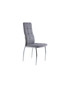 SILLA COMEDOR DIANA TEJIDO GRIS / CROMO