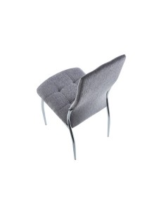 SILLA COMEDOR DIANA TEJIDO GRIS / CROMO 2