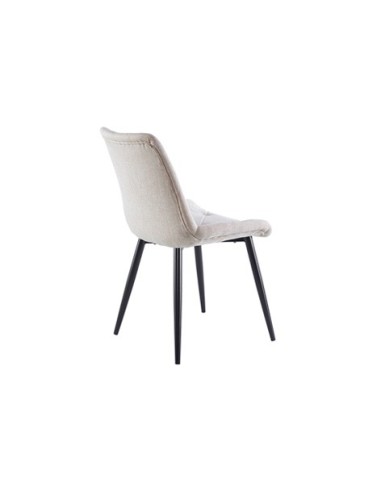 SILLA COMEDOR MARLENE TEJIDO BEIGE / NEGRO
