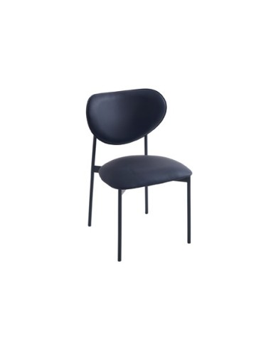 SILLA COMEDOR EVA SIMIL PIEL NEGRO