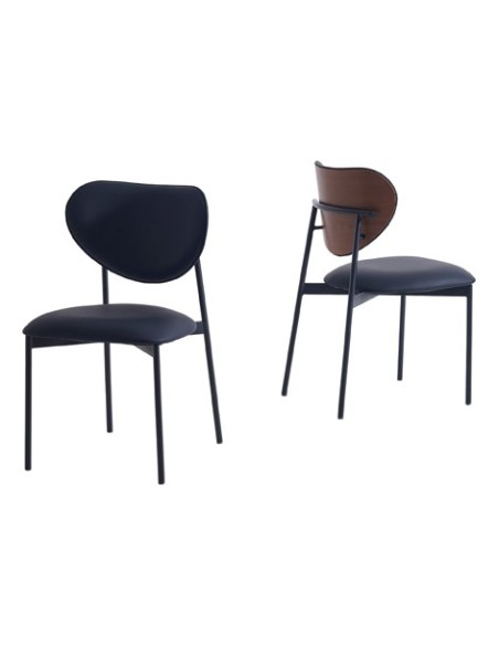 SILLA COMEDOR EVA SIMIL PIEL NEGRO