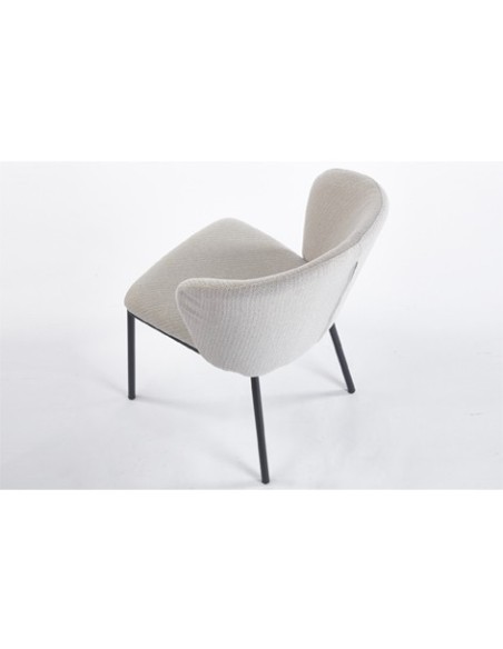 SILLA COMEDOR MARGOT TEJIDO BEIGE / NEGRO