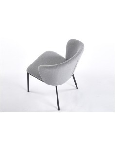 SILLA COMEDOR MARGOT TEJIDO GRIS / NEGRO 2