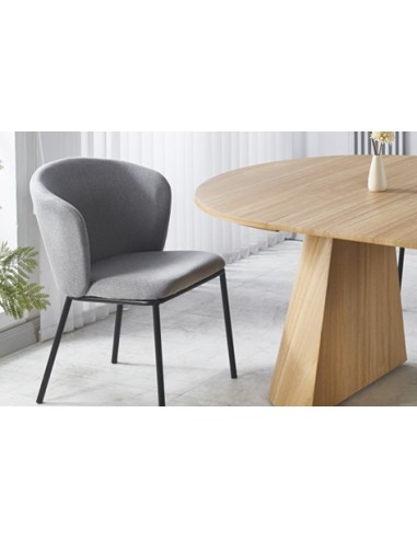 SILLA COMEDOR MARGOT TEJIDO GRIS / NEGRO