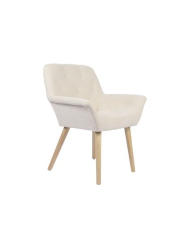 SILLA COMEDOR NATURE MICROFIBRA CREMA