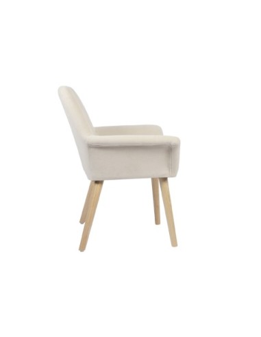 SILLA COMEDOR NATURE MICROFIBRA CREMA